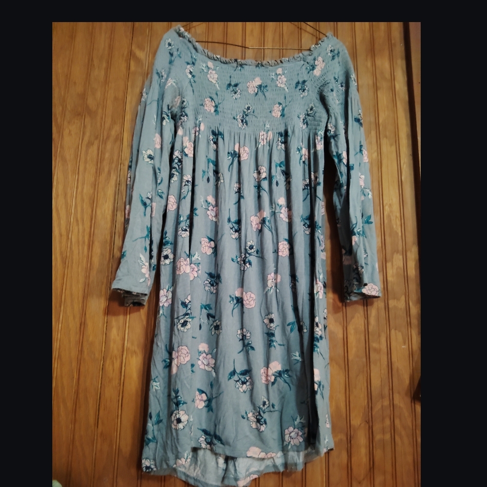 Xhilaration Blue Floral Midi Dress